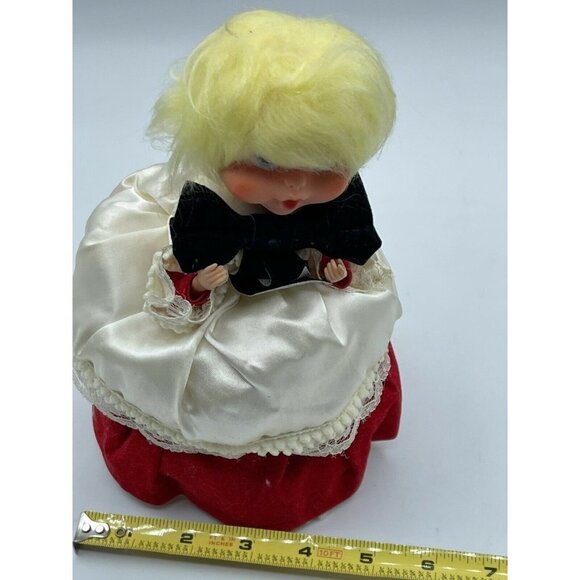 Vtg. Big Eyed Doll Made in Japan Christmas Musical Plays Silent Night Moves - Picture 7 of 9